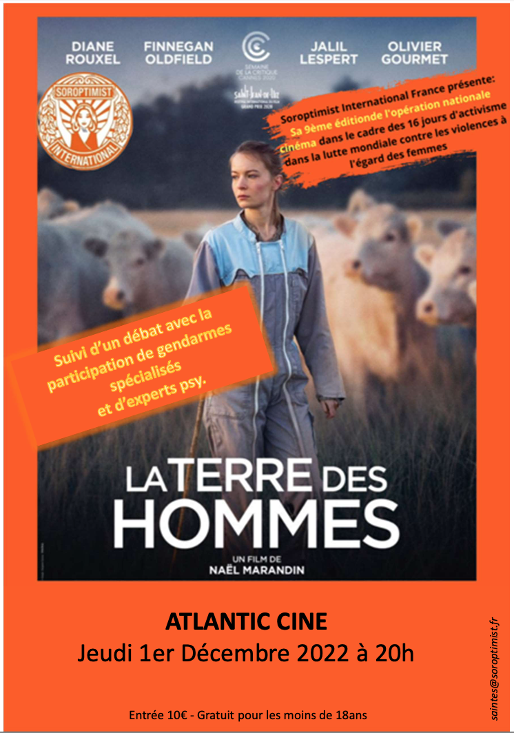 Jeudi 1er décembre- Ciné débat à l'Atlantic Ciné